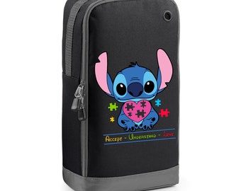 Stitch Autism Awareness Accept Understand Love Accessory Bag Cartoon Stitch Athleisure Sports Shoe/Accessory Bag boot bag