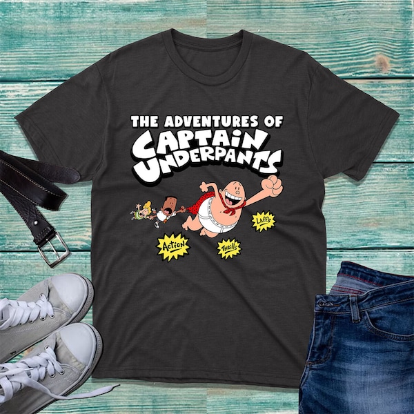 The Adventure Of Captain Underpants T-Shirt Flying Superhero World Book Day Pi Day Number Day Students Teachers Top