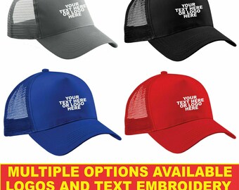 Personalised Embroidered BC640 Snapback Trucker Cap Your Text Logo Here Adult Cap Custom Embroidered Hat