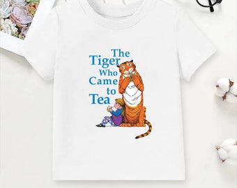 Tiger Who Came To Tea T Shirt World Book Day Pi Day Number Children's Story Book Tiger Lover Unisex Adult Kids Tee Top