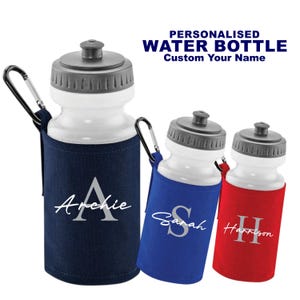 Personalised Water Bottle, Custom Name Bottle, Kids School Bottle, Gym Bottle with Name, Customised Sports Bottle Gift
