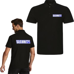SECURITY Polo Shirt Doorman Guard Work Workwear Bodyguard Job Polo Bouncer Top