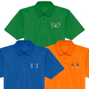 Personalised Golf Polo shirt, embroidered Golf polo with name and initials. Cool Sports Golf polo shirt. Golf Lover Gift, Golf Enthusiast.