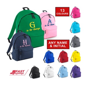 Cartable personnalisé, nom brodé et sac à dos initiales. cartable personnalisé pour enfants, sac brodé, sac à dos pour tout-petit, cadeau pour enfants