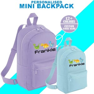 Personalised Dinosaur Kids Backpack, Custom Name School Bag, Toddler Rucksack, Dino Backpack for Kids, Back to School Gift, Kids Backpack