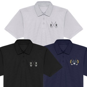 Personalised Golf Polo shirt, embroidered Golf polo with name and initials. Cool Sports Golf polo shirt. Golf Lover Gift, Golf Enthusiast.