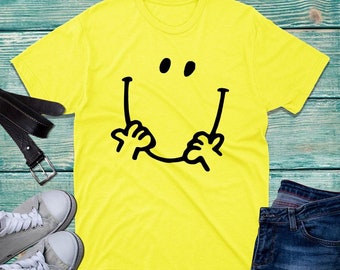 Mr Happy Kids Funny T shirt World Book Day Smile Face Funny Smiling Costume Pi DAy Number Day Study Lovers Unisex Adult Kids Tee Top