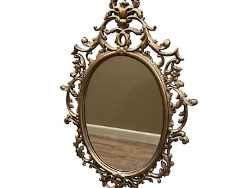 Vtg Burwood #4421 Hollywood Regency Gold Arabesque Wall Mirror