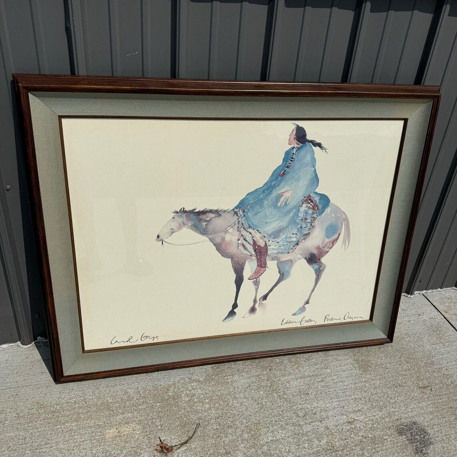 水墨画 Carol Grigg キャロルグリッグ PAINTED PONY 額縁 水墨画 Carol