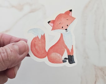 Fox vinyl sticker, wildlife animal sticker, laptop decal