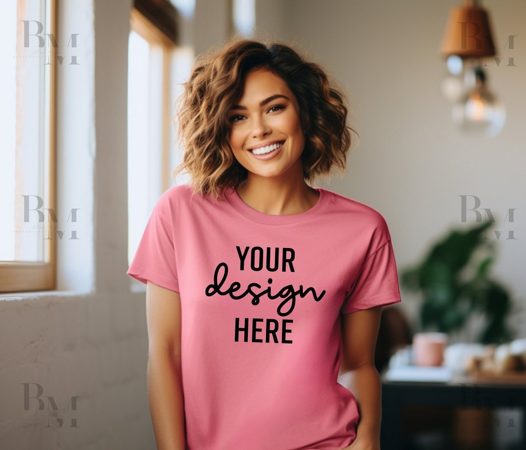 Bella + Canvas Unisex T-Shirt – Charity Pink, 100% Cotton, Retail Fit, Side-Seamed, Tear-Away Label - View #10