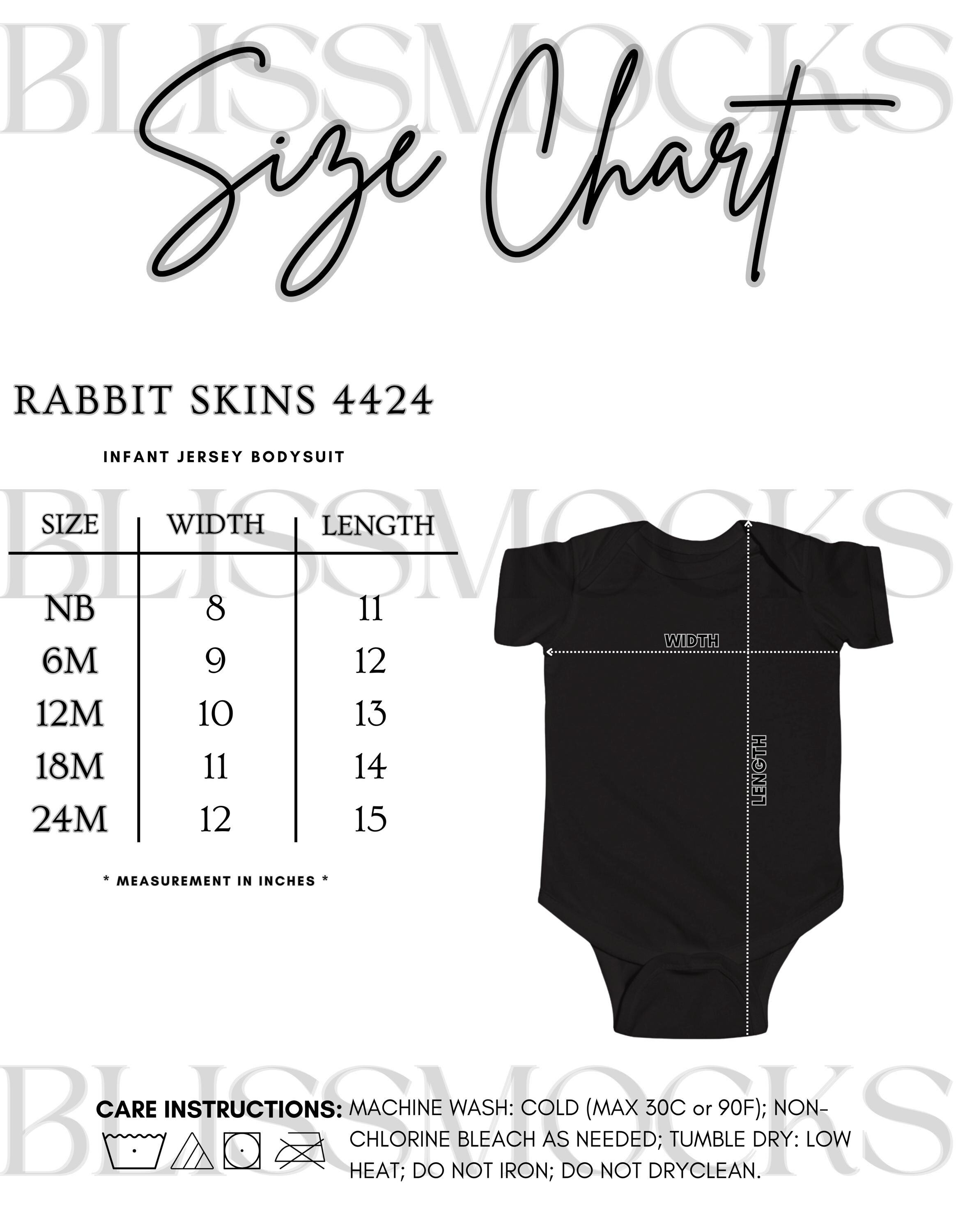 Infant Size Chart: Rabbit Skins 4424 Sizing Guide (JPG DIGITAL DOWNLOAD ...