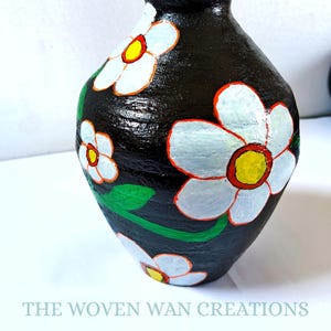 Hand-Painted Floral Clay Piggy Bank: Indian Folk Art Gullak, Kids Coin Bank, Ecofriendly Handmadeitems