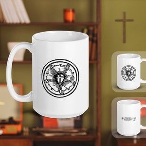 Luther Rose Mug - Martin Luther&#39;s Original Seal - Choose Second Design