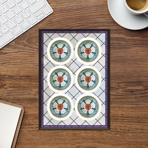 Luther Rose glas-in-loodembleem - stickervel