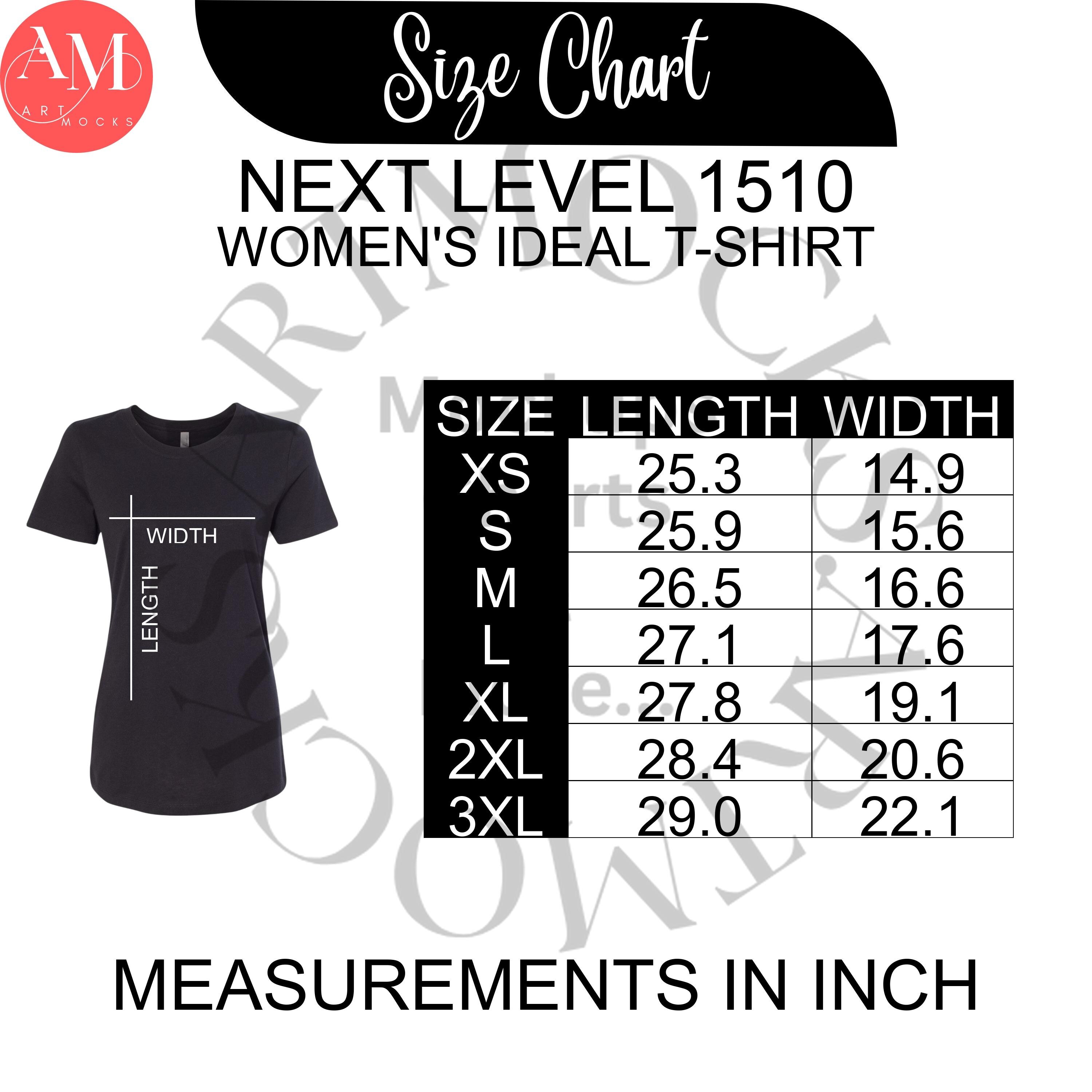 Next Level 1510 Mockup Bundle Women's Ideal T-shirt Front Back PNG ...
