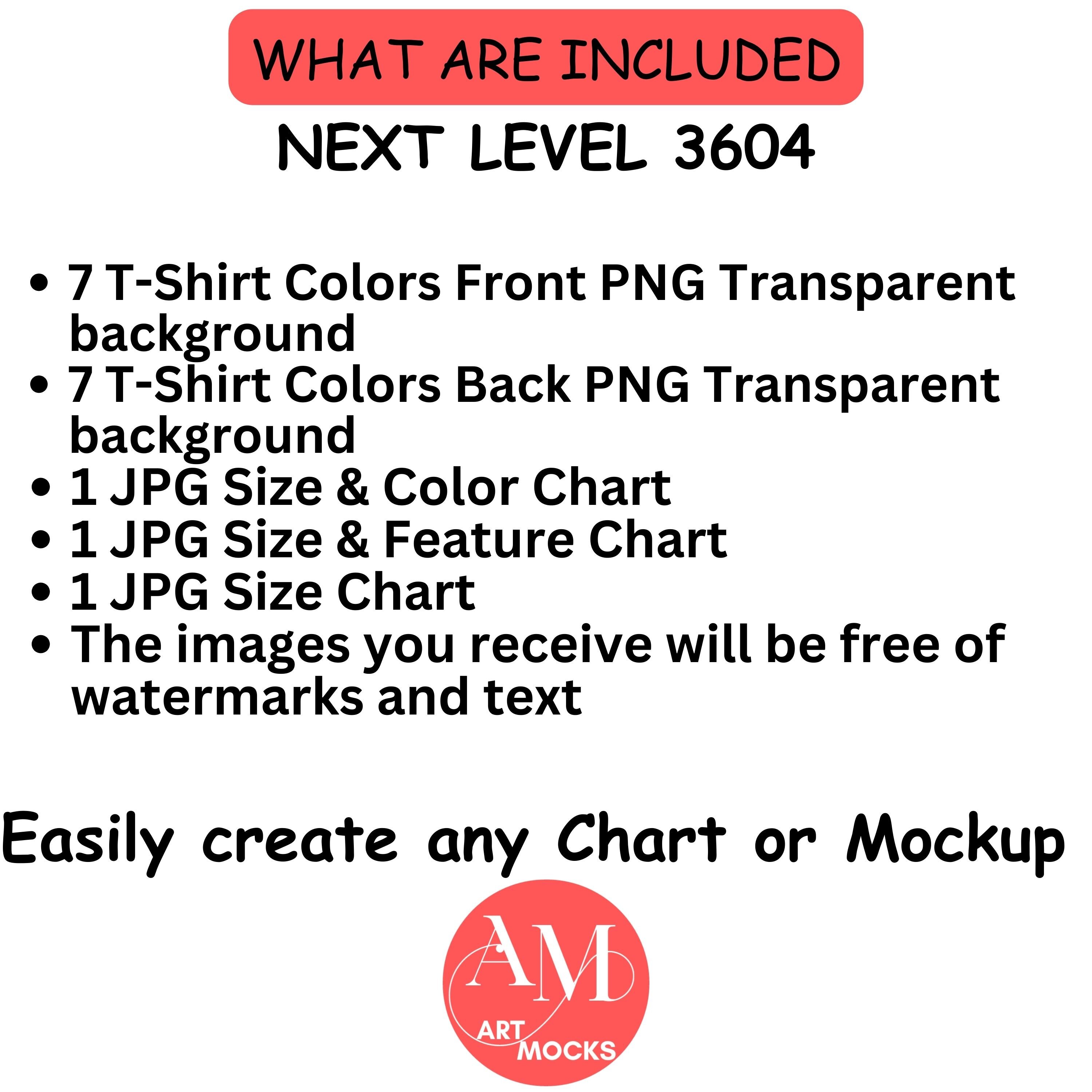 Next Level 3604 Ringer T-shirt Mockup Bundle: Front & Back (PNG Digital ...