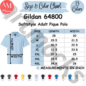 Gildan polo shirt color chart new arrivals