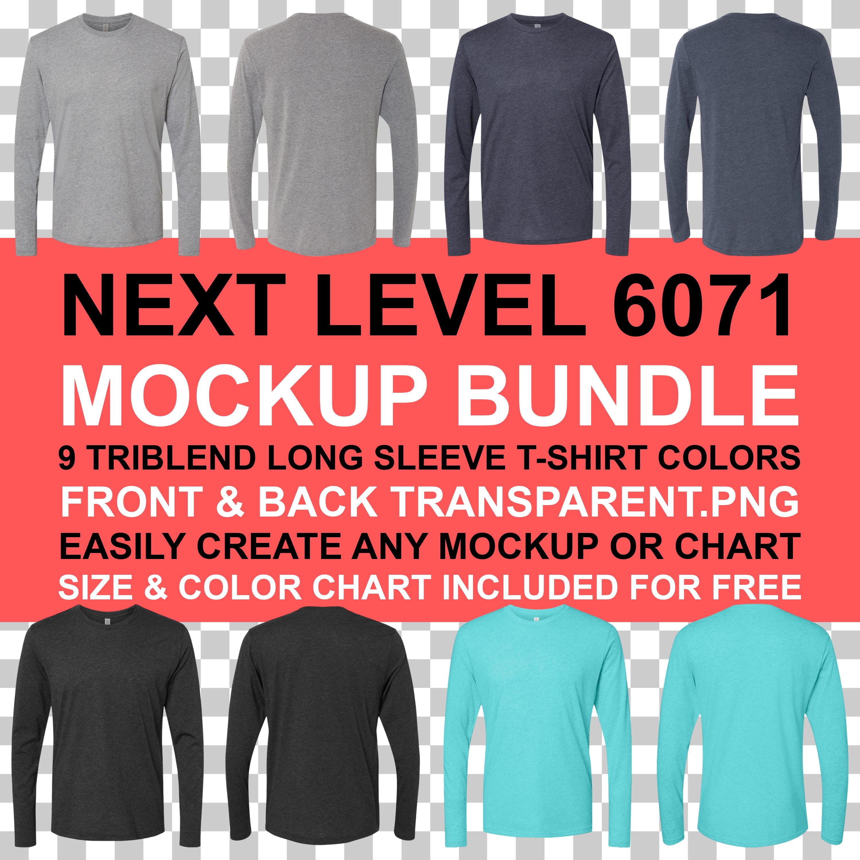 Next Level 6071 Men's Triblend Long Sleeve Crew T-Shirt - Vintage Royal, Medium, 50/25/25 Poly/Cotton/Rayon