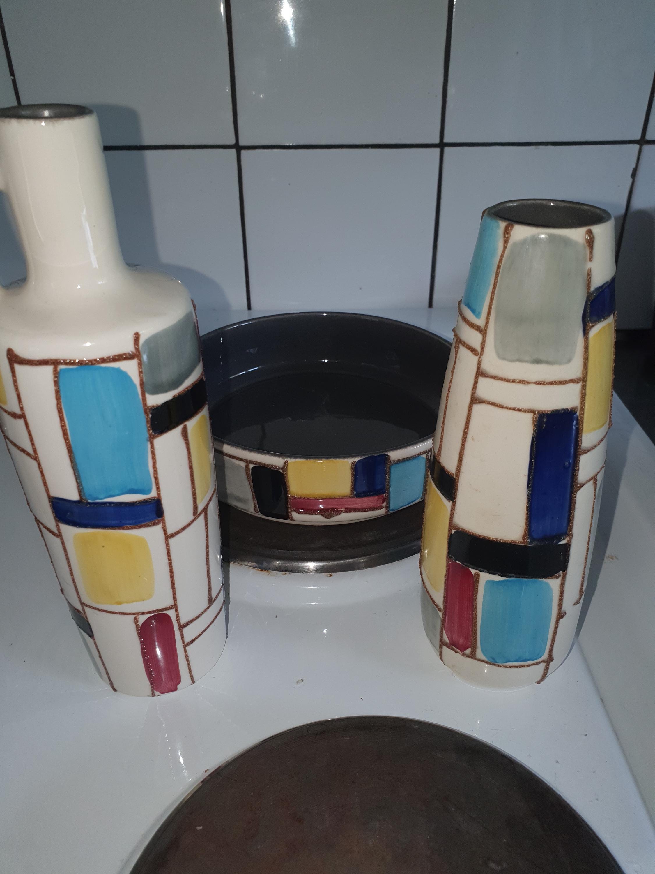 Mondrian Pottery - Etsy