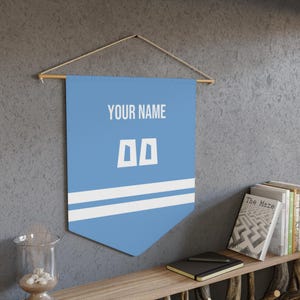 Personalized Sports Pennant, Custom Wall Decor, Team Banner, Room Decoration, Gift for Fans