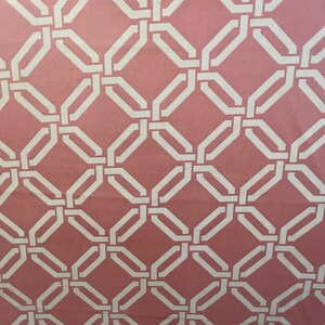 Multi-use fabric 18 YARDS 54" wide pink & white Braemore design geometric