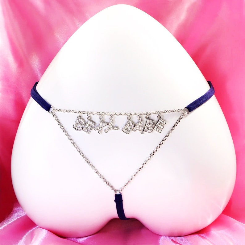 Custom Thong Chain Thong Bikini Custom Name Belly Chain Personalized