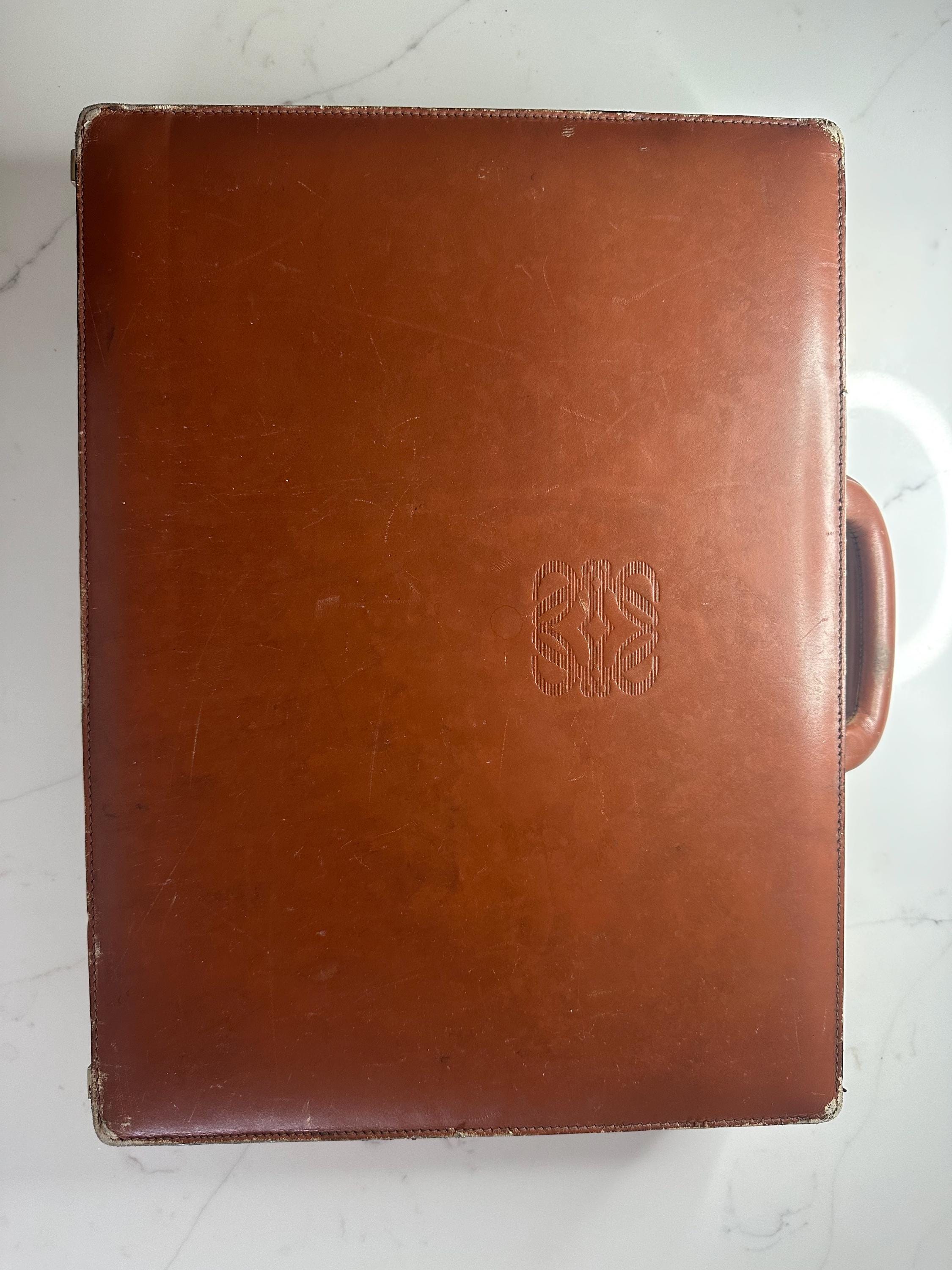 Loewe Anagram Attache Leather Trunk Case