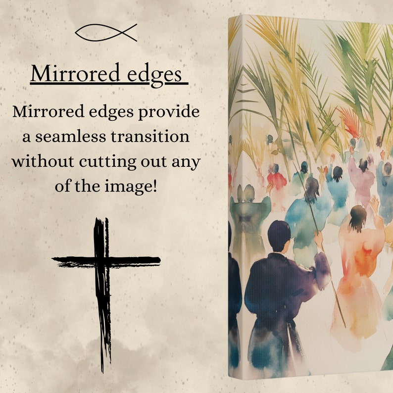 Jesus Riding Into Jerusalem Canvas, Palm Sunday Art, Jesus Painting ...