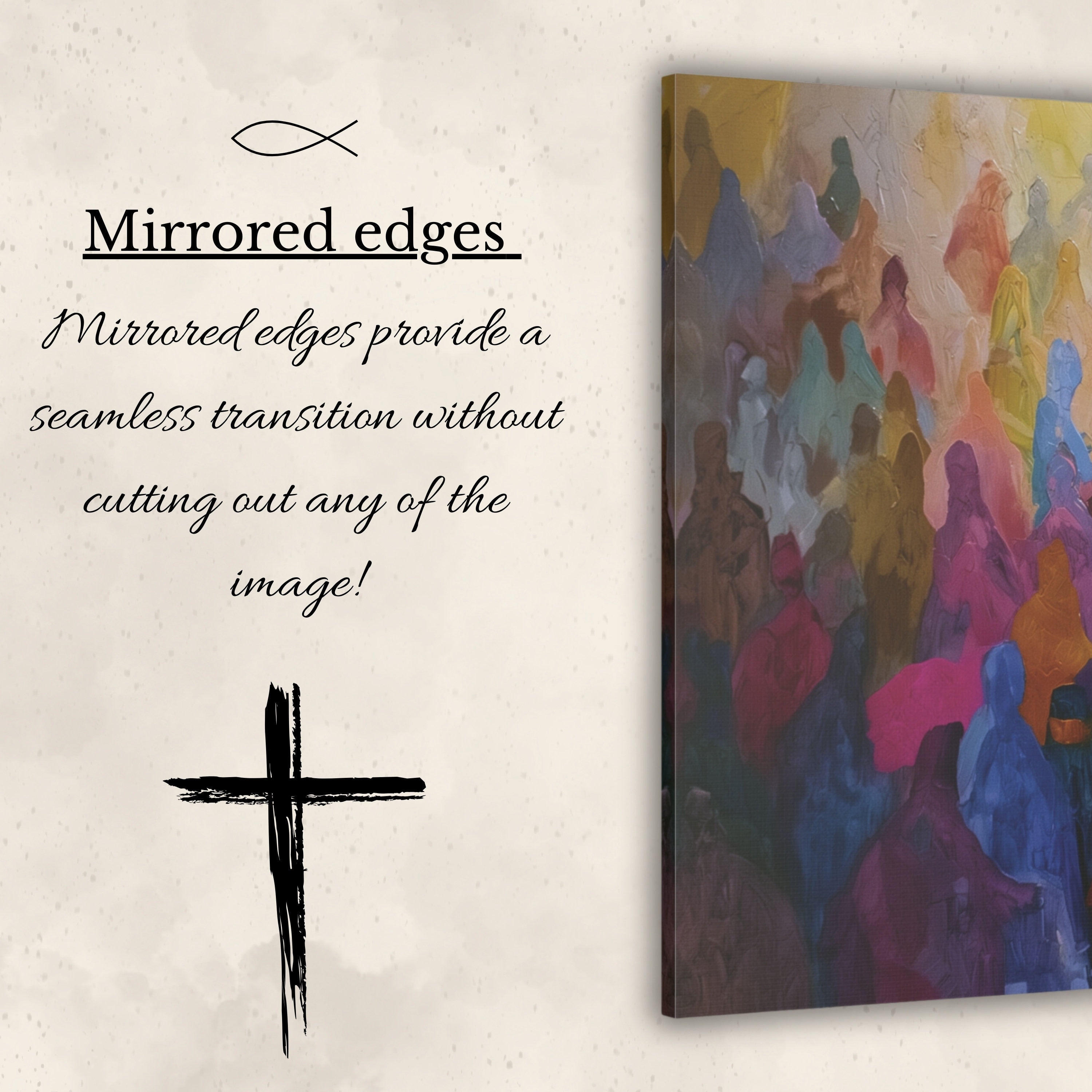 Jesus Riding Into Jerusalem Abstract Canvas, Palm Sunday Art, Jesus ...