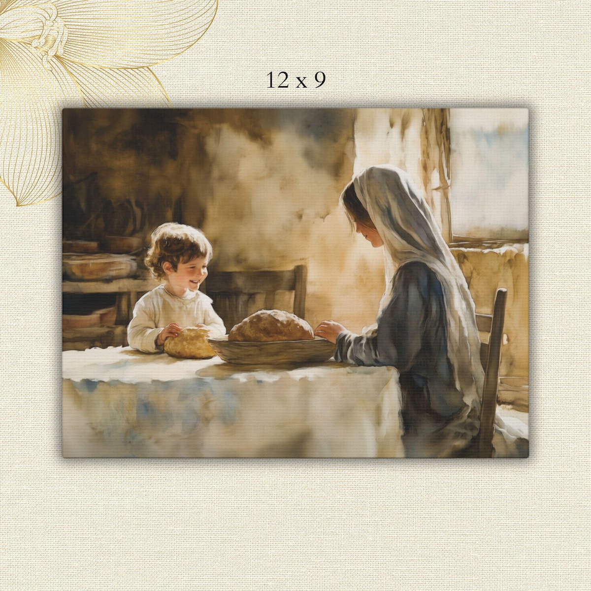 Jesus and Mother Mary Canvas Print Religious Home Decor Christian Gift Matte Canvas Print Stretched Kitchen Madonna Rustic Wall Decor Gift - Etsy