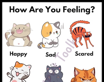 Cute Feelings Chart, School based therapy, Therapy feelings activity, Counseling tools, therapy tools, Preschool mental health, Play therapy