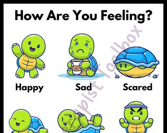 Cute Feelings Chart for Therapy or Teachers, Child Therapist Tools, Counseling tools, Child therapy, Play therapist, Preschool Mental Health