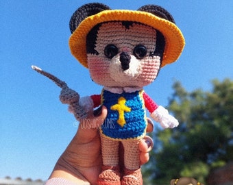 Patrón de crochet: Ratón Moscheetero