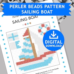 BARCO DE VELA, Manualidades para niños, Decoración, Cuentas fusibles, Pyssla, Plantillas para regalos, Tutorial, Patrón imprimible, Punto de cruz, Hama