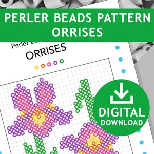 ORRISES Home Decoration Hama Fuse Beads Pyssla Present Templates Tutorial Printable Craft Pattern Kids Cross Stitch Flower Spring Plant Lady