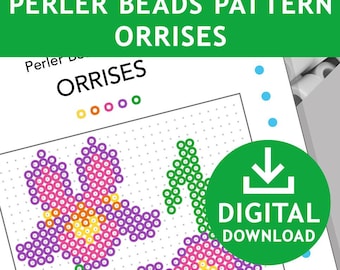 ORRISES Home Decoration Hama Fuse Beads Pyssla Present Templates Tutorial Printable Craft Pattern Kids Cross Stitch Flower Spring Plant Lady