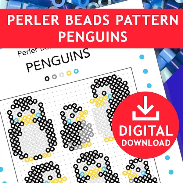 Penguin Perler Bead - Etsy
