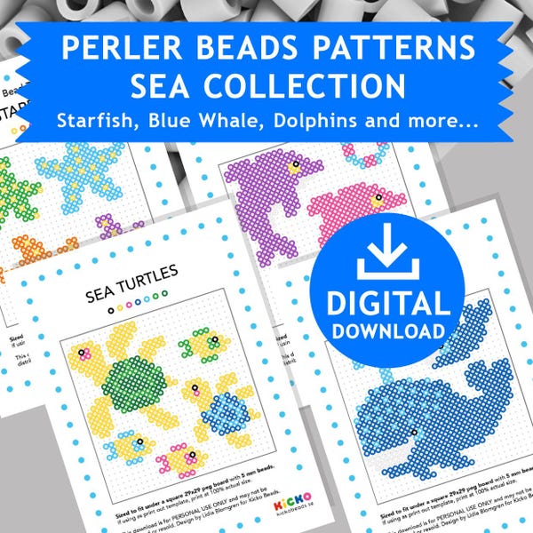 Fish Chain Perler Pattern Fish Perler Bead Pattern - Etsy