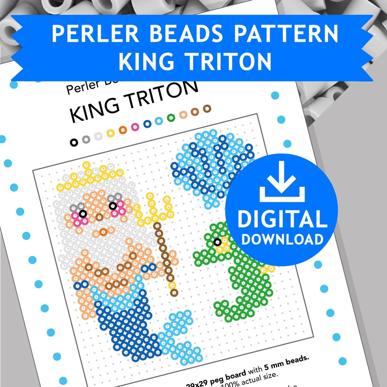 キングトリトン マーメイド パーラービーズ シェル タツノオトシゴ 魚