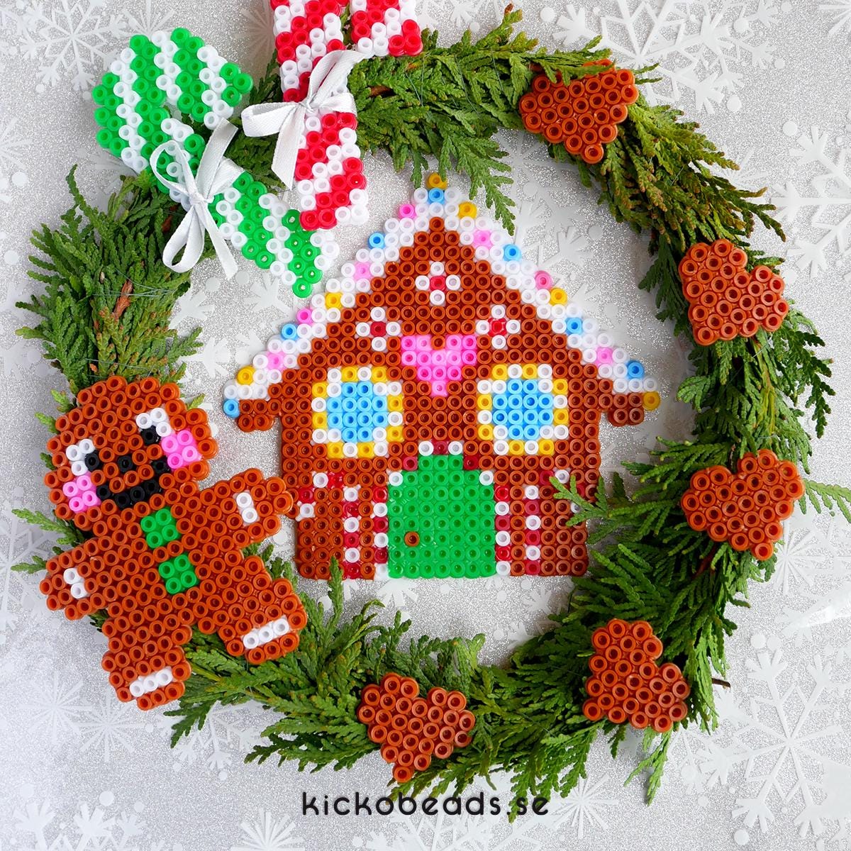 3x Christmas Decoration Templates Kids Crafts Gingerbread Man