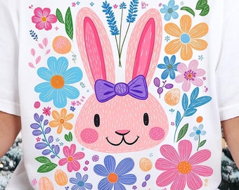 Boho Easter Bunny Png, Chillin’ with my peeps png, Retro Floral Easter Png, Bunny Coquette Png, Happy Easter Png, Coquette Easter Png