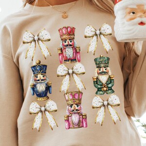 Coquette Glitter Nutcracker Friends PNG, Coquette png, Glitter bow png,Christmas PNG sublimation, Coquette Christmas png, Gold Christmas Png