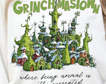 Small Town Grinchmas, Merry Grichmas Png, Retro Christmas png, Christmas Png, Grinc Png,Retro Christmas Characters png, Trendy Christmas Png