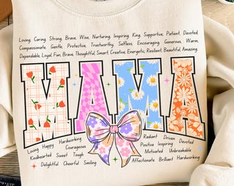 Floral Mama Coquette Bow png, Mama Flower png, Retro Mama Flower png, Mama Floral Png, mama groovy png, Preppy Mama Png, Mors dag png