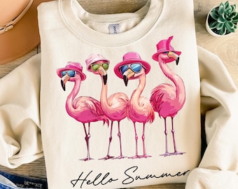 Flamingo Summer Png Sublimation Design Summer Png Beach Png Vacation Png Tropical Flowers Png T-Shirt Design Instant Download Png Summer DTF