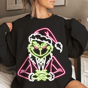 Néon de Noël Png, sublimation, néon coloré Png, Noël Png, joyeuses fêtes Png, conception de t-shirt, téléchargement numérique Png, DTF
