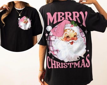 Feliz Navidad Papá Noel SVG PNG, Navidad retro PNG, Navidad Svg, Papá Noel Png, Vibras navideñas, Archivo de corte navideño de sublimación retro