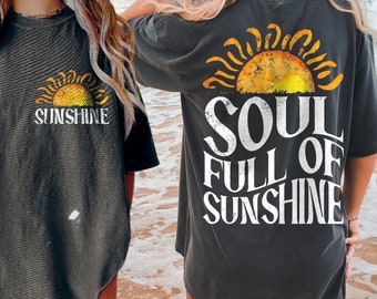 Anima piena di sole PNG Estate retrò Svg Spiaggia retrò Svg Tropicale Vintage Png Maglietta estiva Svg Estetica estiva Sublimazione fronte e retro