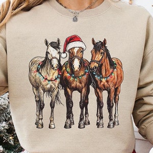 Christmas Horses PNG, Christmas Png, Western Christmas Png, Cowboy Christmas Png, Horse Lover Png, Farm Animal Png, Country Christmas Png